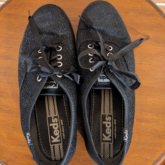 Keds Black Glitter Classic Sneakers - Picture 2 of 6